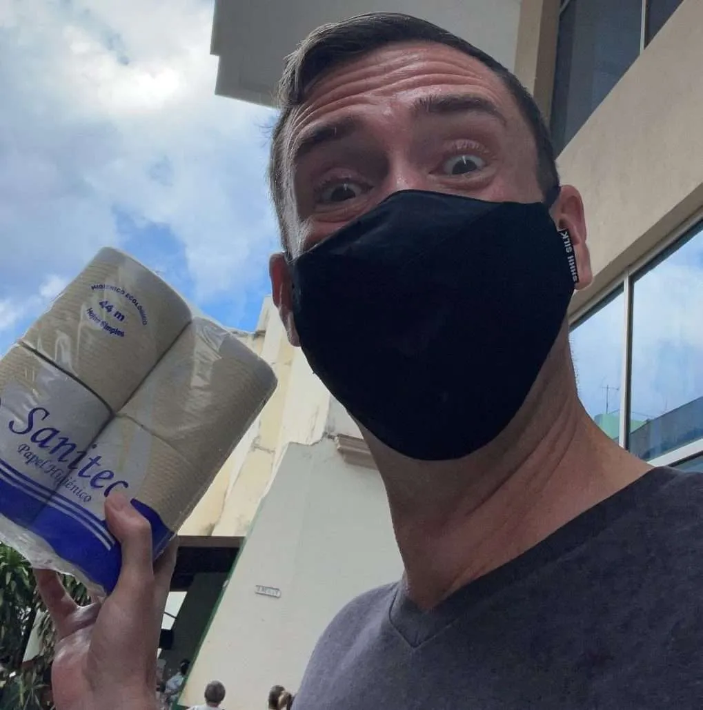 Successful toilet paper hunt in Havana Cuba after lining up in Cuba