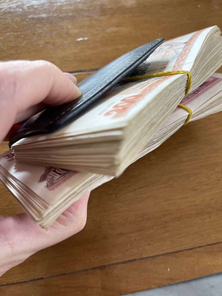 Wallet full of Cuban Pesos CUP