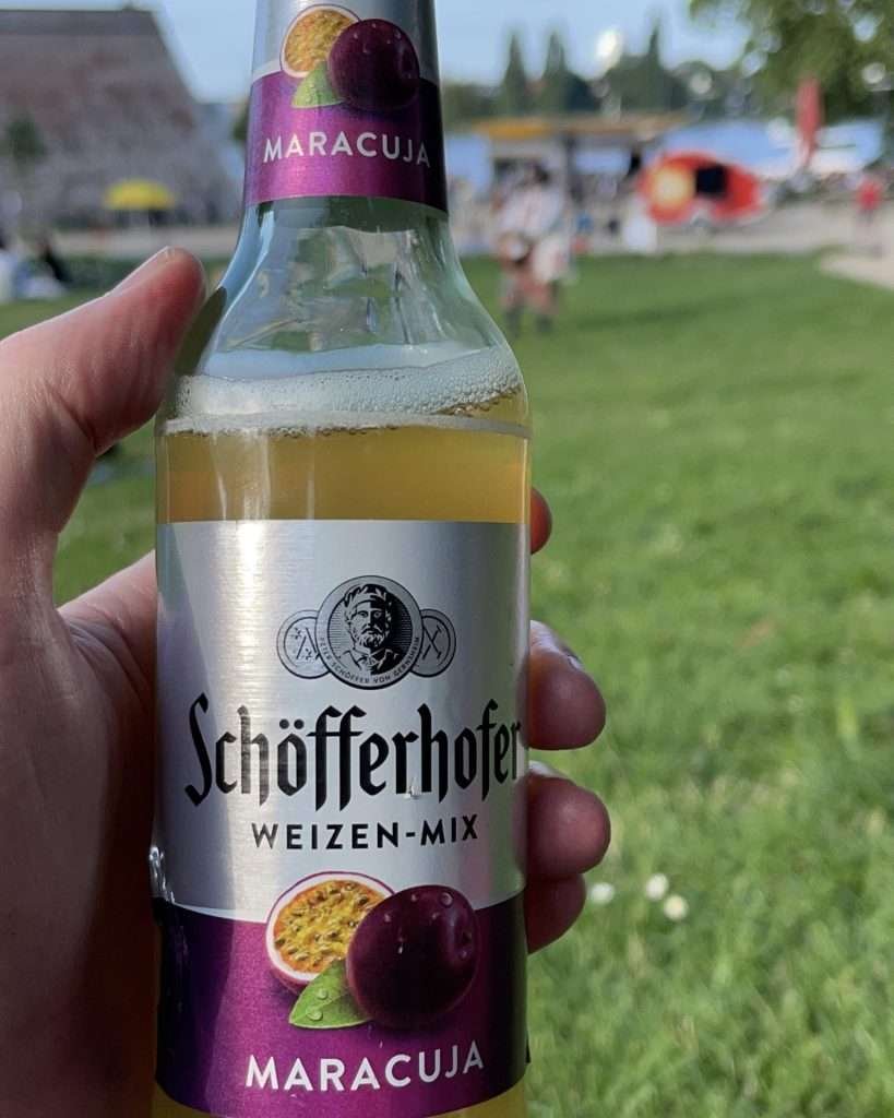 Schofferhofer passionfruit beer in Bonn Germany