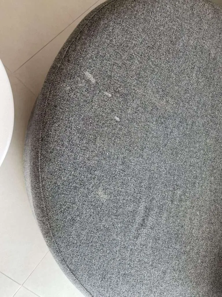 Love stained couch in Cuban Hotel