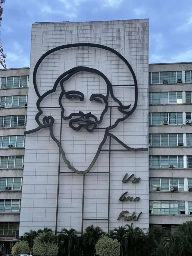 Camilo Cienfuegos sculpture at the Plaza de la Revolución or Revolution Square in Havana