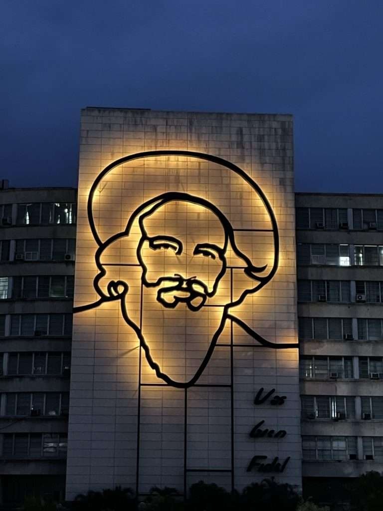 Camilo Cienfuegos sculpture at the Plaza de la Revolución or Revolution Square in Havana