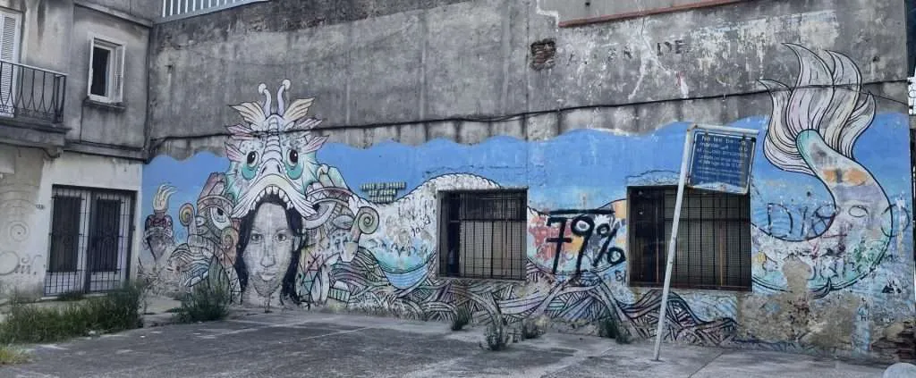 Street art in Ciudad Vieja, Montevideo Uruguay