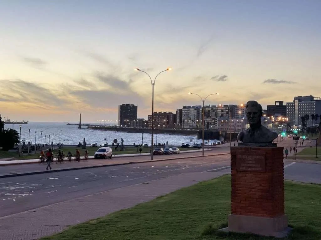 Waterfront to rival Cuba's Malecon. Montevideo Uruguay