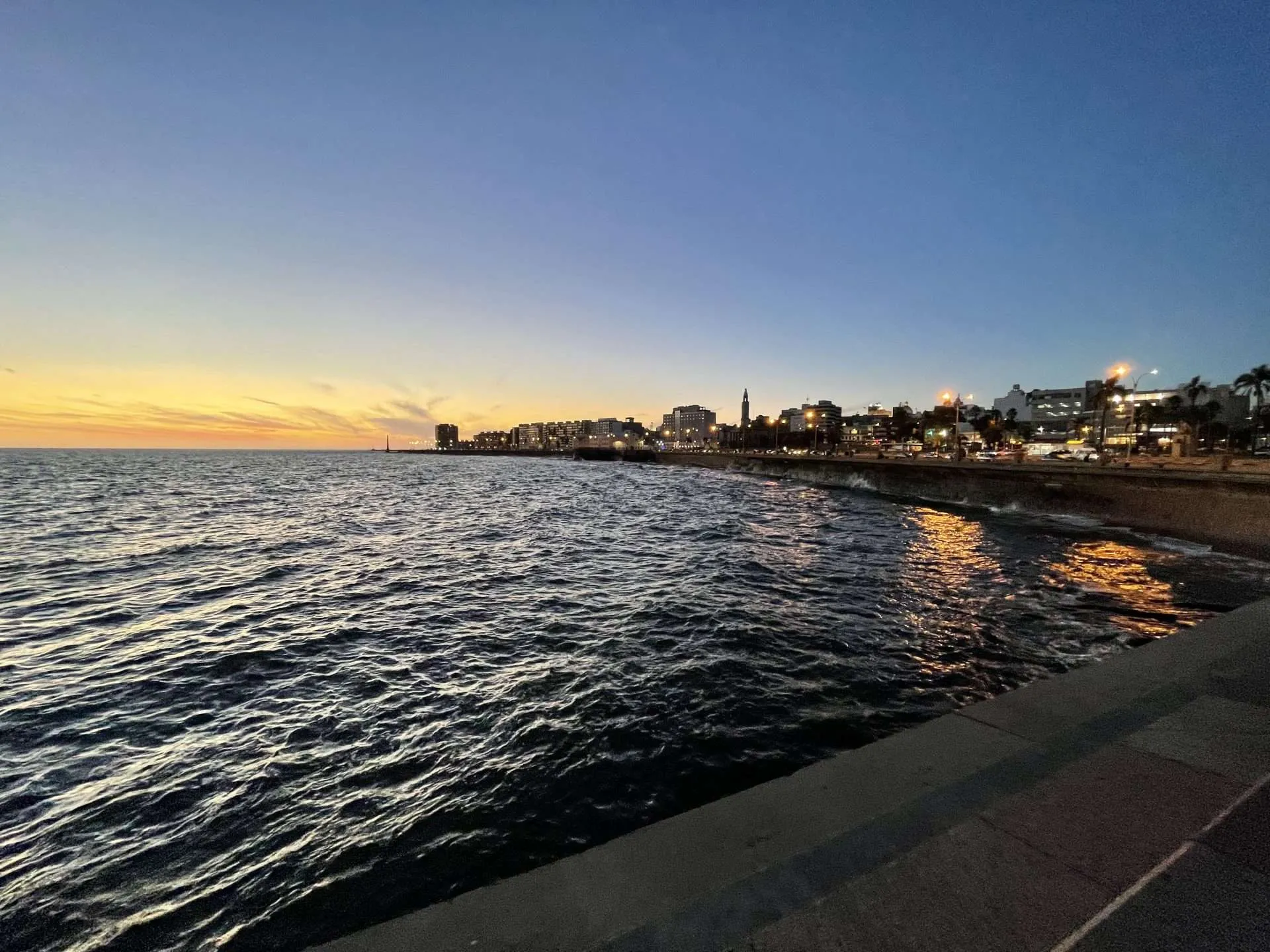 Waterfront to rival Cuba's Malecon. Montevideo Uruguay