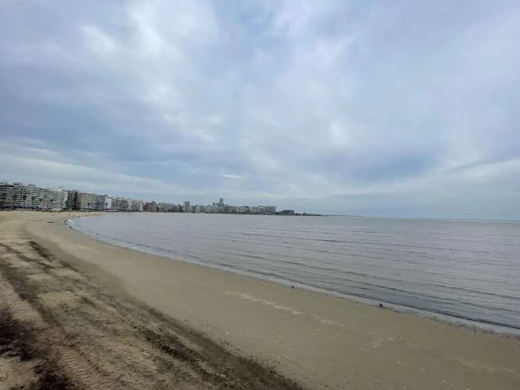 Visiting Playa Pocitos while exploring Montevideo Uruguay