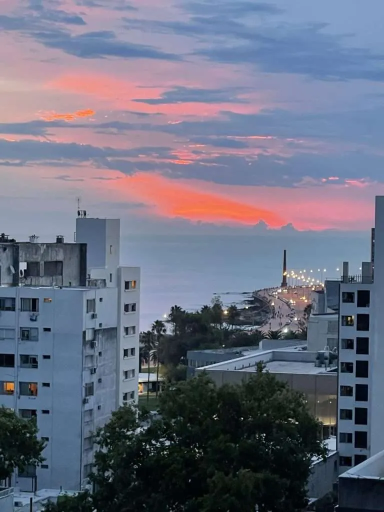 Sunset over Montevideo Uruguay