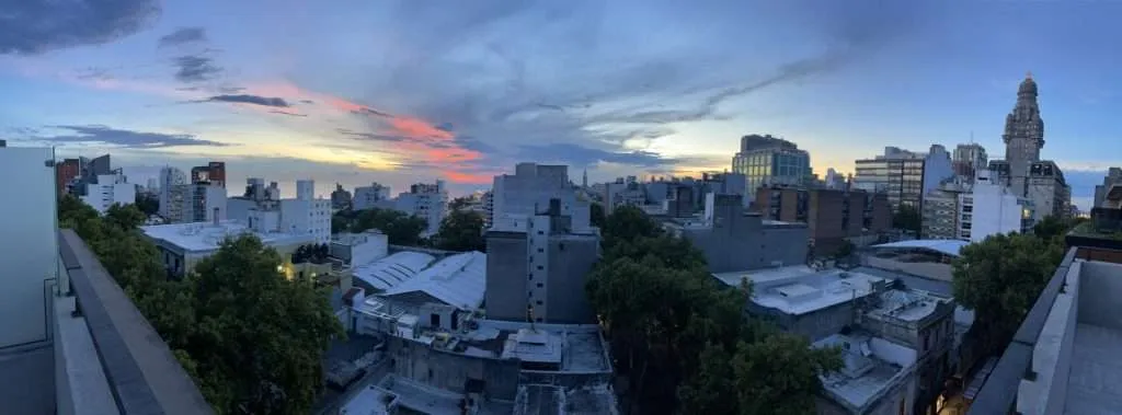Sunset over Montevideo Uruguay
