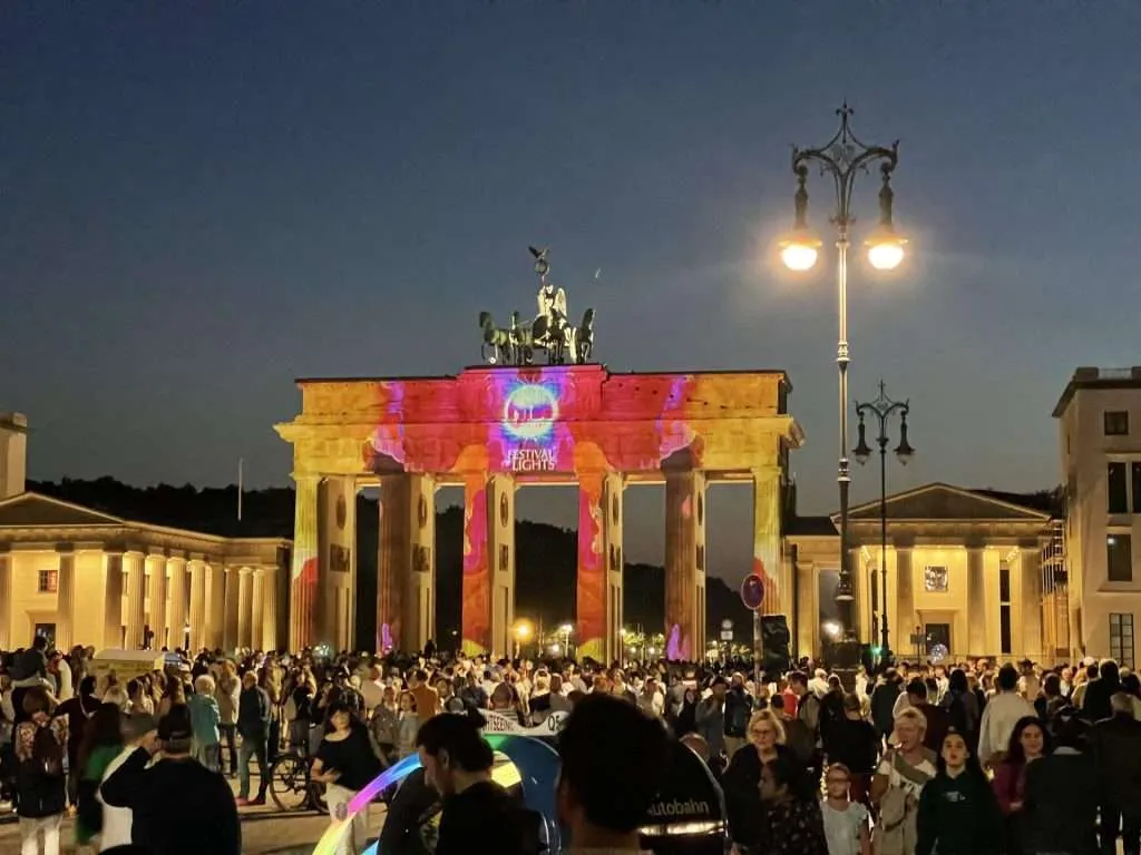2021 Festival of Lights Brandenburg Gate Berlin Germany