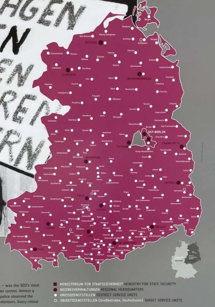 Stasi Map East Germany