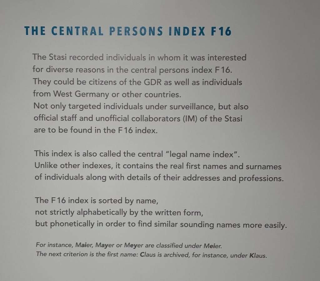 Stasi Museum Central Person Index