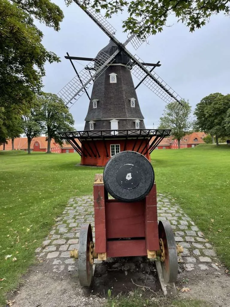 Windmill and Cannon at København Denmark