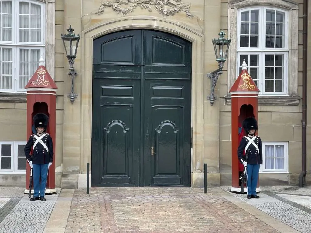 Royal Guards Amalienborg Palace Copenhagen Denmark