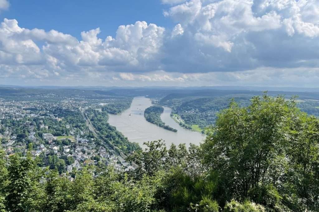View towards Cologne from Drachenfels Castle Königswinter
