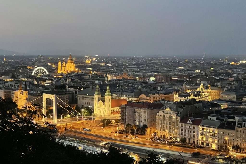 Sunset from Gellért-hegy hill