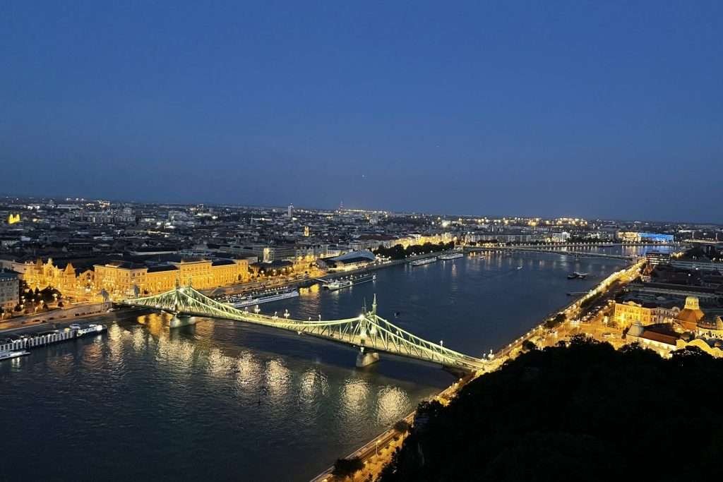 Sunset from Gellért-hegy hill Budapest