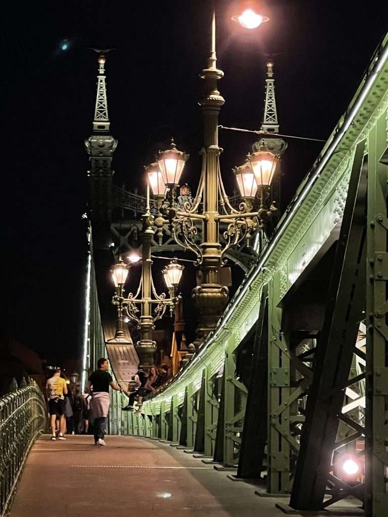 Crossing the Liberty Bridge Budapest