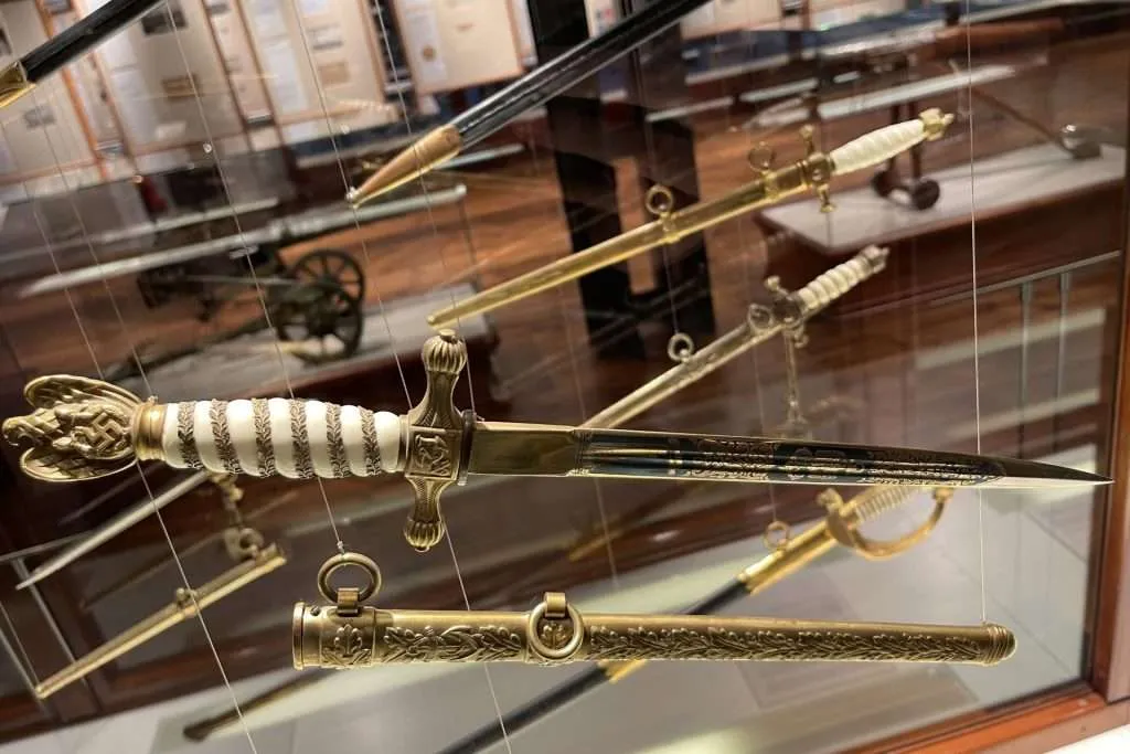 Gold Second World War Dagger at International Maritime Museum Hamburg Germany