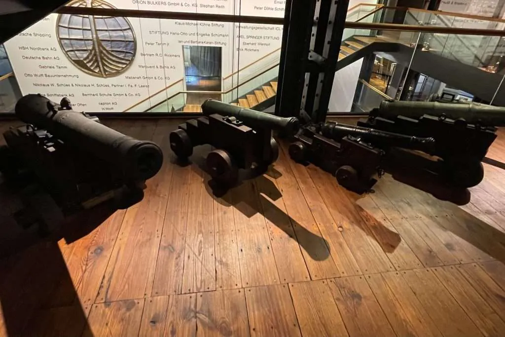 Cannons at International Maritime Museum Hamburg Germany