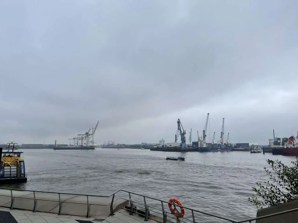 Hamburg harbour from Elbphilharmonie
