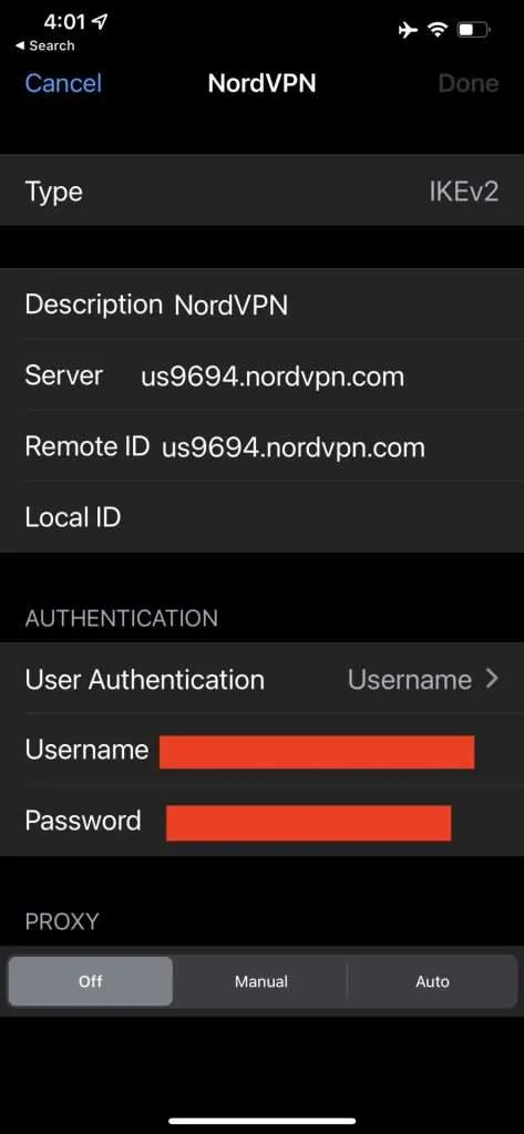 NordVPN Manual Install and configuration