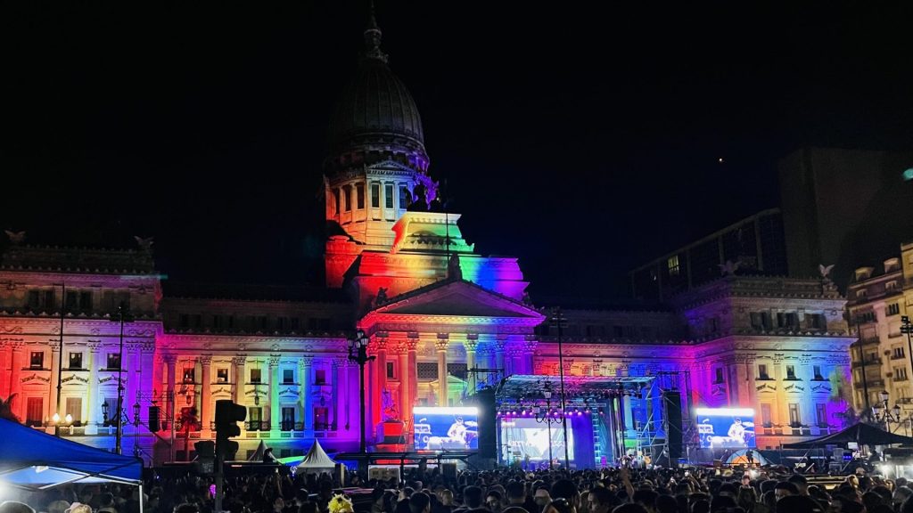 National Congress of Argentina during the annual Pride Festival