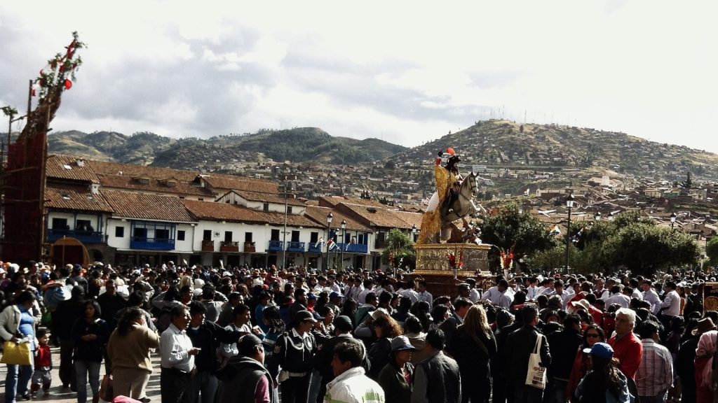 Corpus Christi parade in Cusco Peru