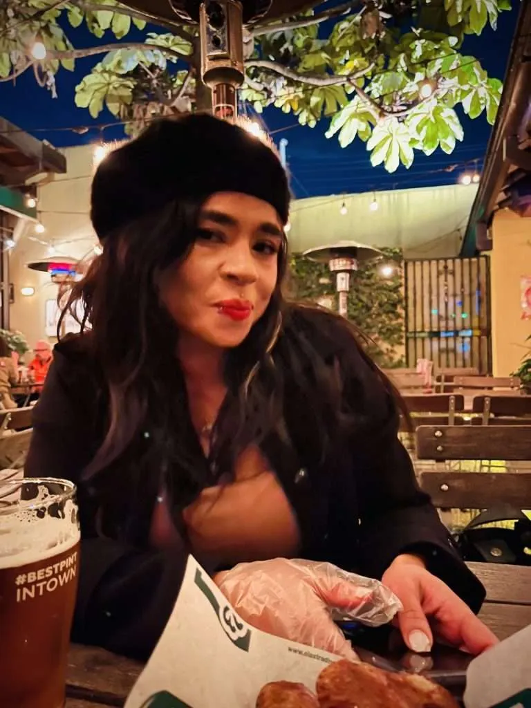 Beer and chicken wings in Bogota Colombia