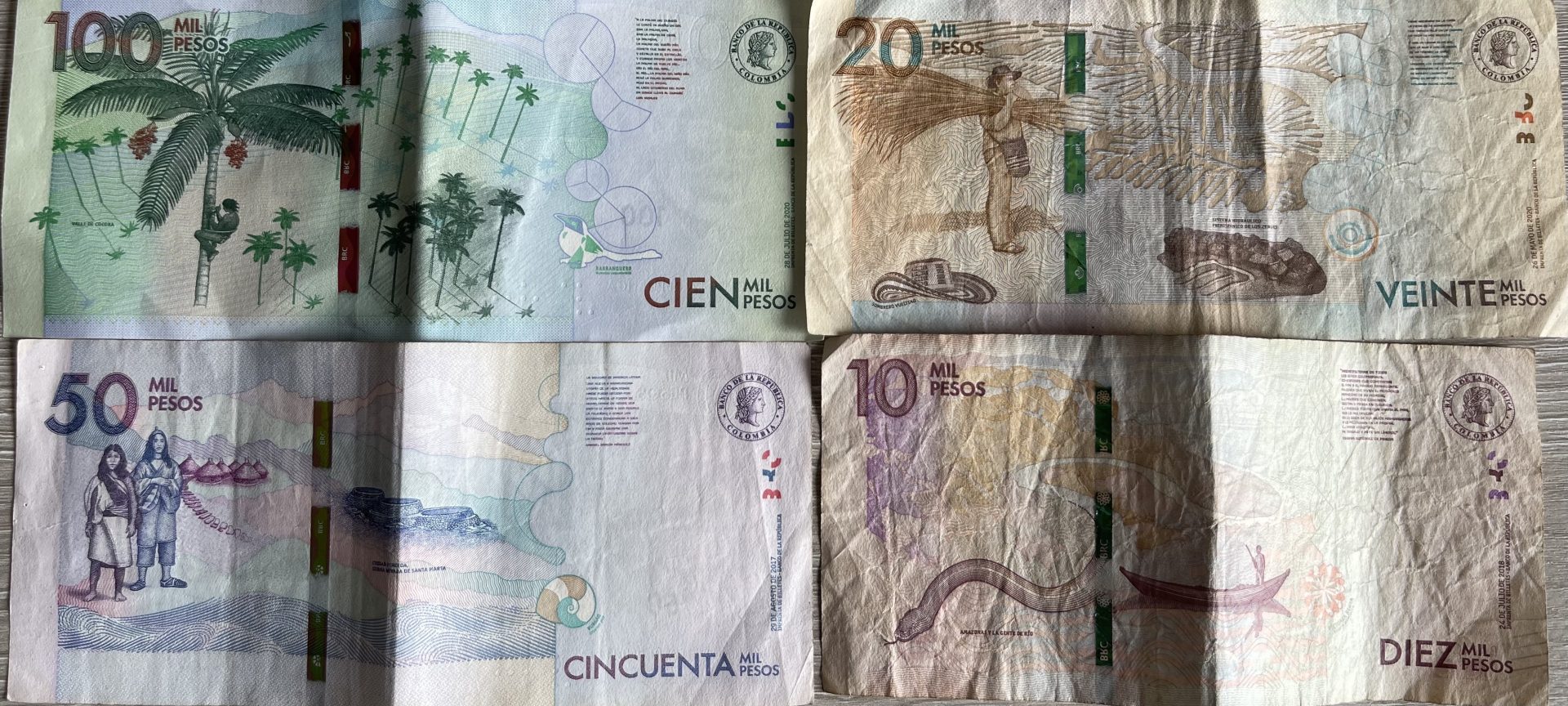 Colombian Peso Bank Notes