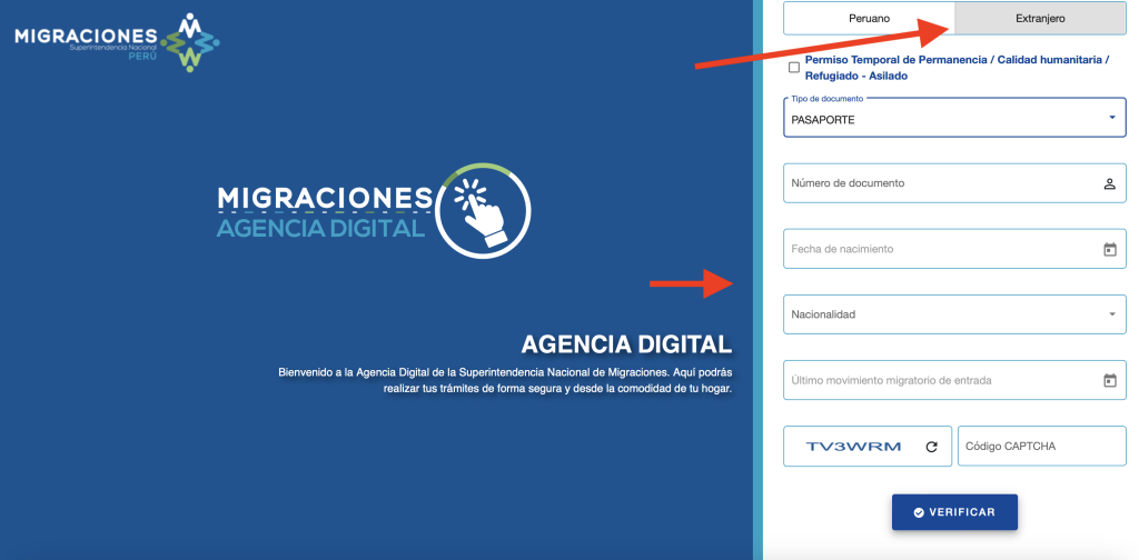 Extend a tourist visa in Peru online