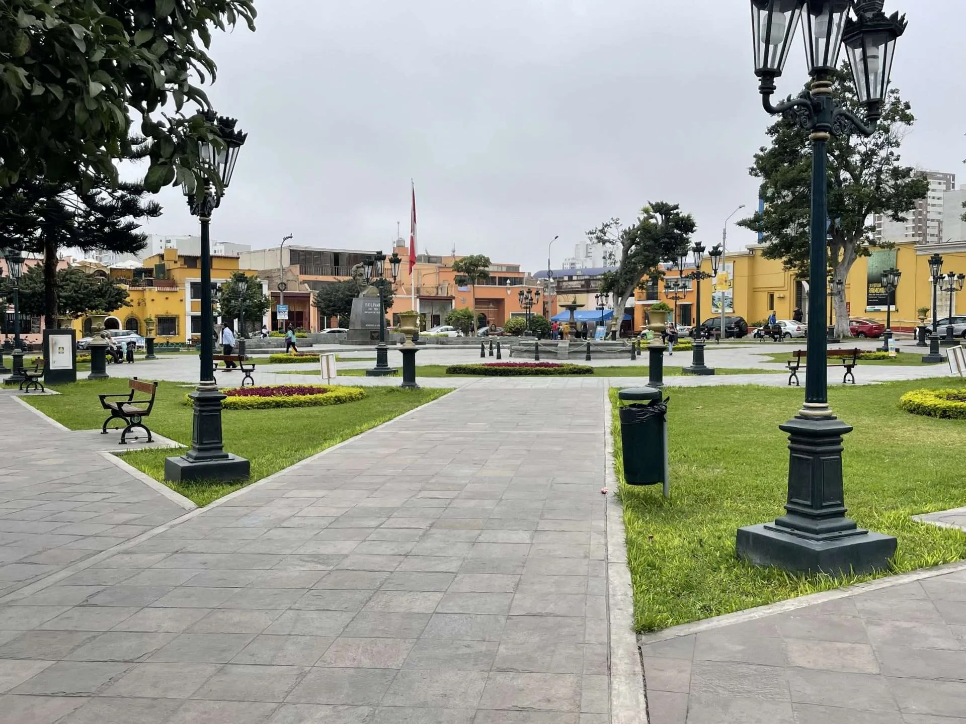 Plaza Bolivar in Pueblo Libre, Lima Peru