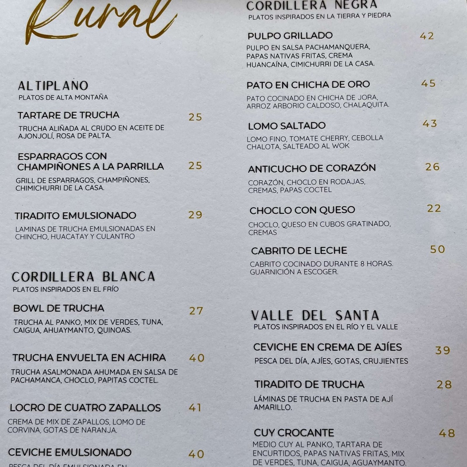 La Rural Lunch Menu My First 12 Months Living in Peru: Expat Life in Peru – In Lovely Blue