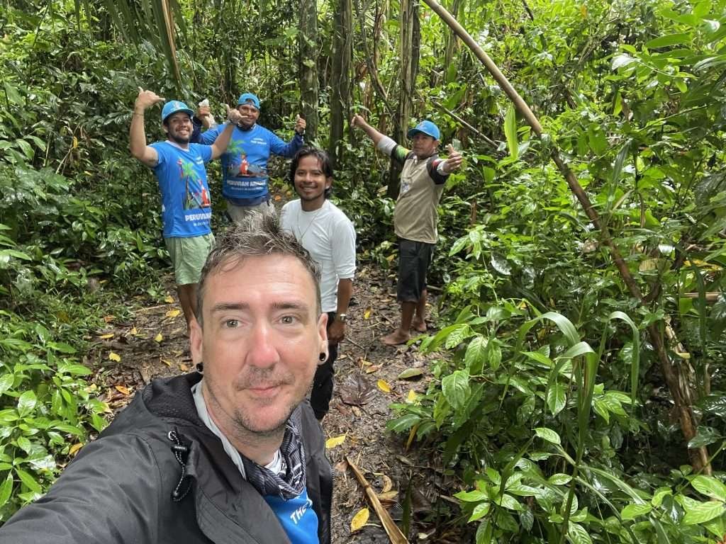 Exploring the dense jungle on Monkey Island in Tambopata (isla de los monos)