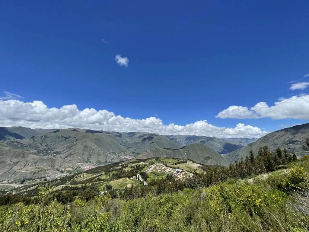 Looking out over the mountains outside Cusco in Peru