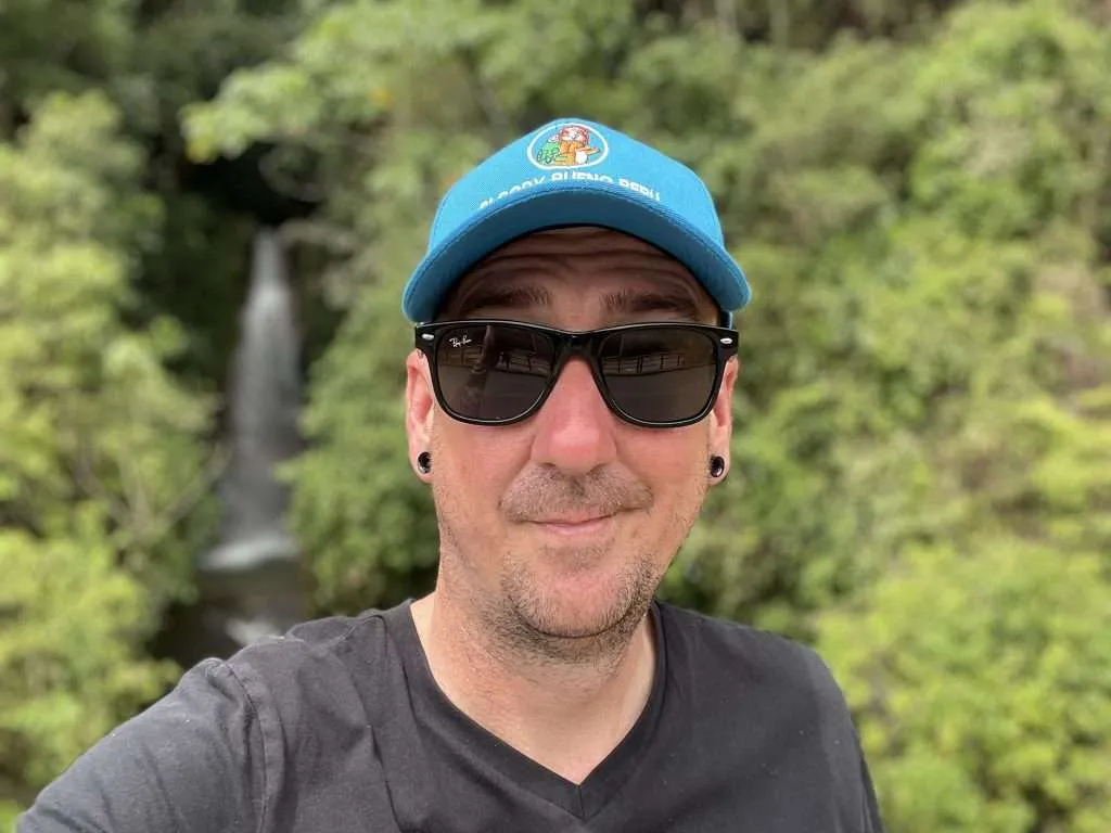 Amazon waterfall on our Road Trip from Cusco to Puerto Maldonado